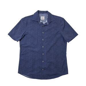 Johnnie-O Shirt Mens M Medium Cadet Hanging Out Avin Jersey Knit Nylon Stretch
